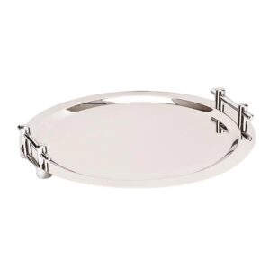 Zicco ZCP-075 Çelik Kulplu Yuvarlak Servis Tepsisi 50 cm