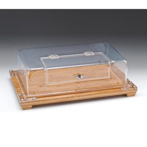 Zicco ZCP-534 Ahşap Altlı Çelik Kulplu Akrilik Muhafaza Kabı 59x39 cm